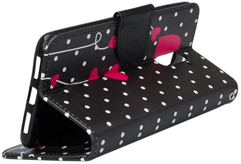 ZTE ZMAX Pro Case, ZTE Blade X Max Case, ZTE Grand X Max 2, ZTE Imperial Max, ZTE Max Duo LTE Case, Wrist Strap[Kickstand] Pu Leather Wallet Case with ID&Credit Card Slot for ZMax Pro - Polka Dots