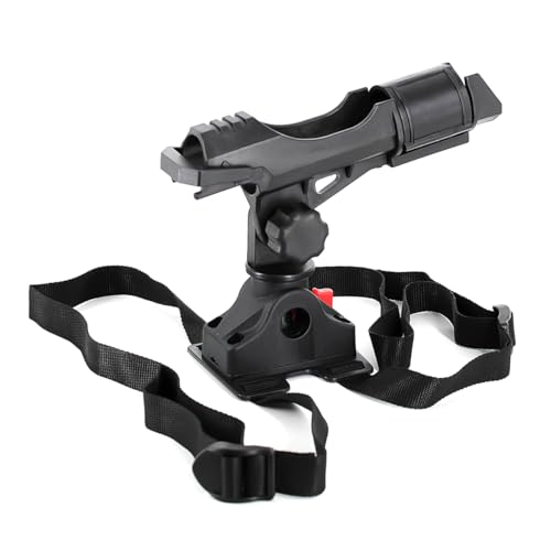 Hoite Soporte para caña de pescar con rotación de 360 grados para kayaks, canoas y botes inflables, de nailon duradero.