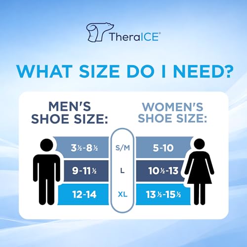 Image of TheraICE Ankle Ice Pack Wrap for Swelling & Sprained Ankle Brace for Women Men, Cold Therapy Foot Heel Spur Support Compression Socks, Plantar Fasciitis & Achilles Tendonitis Sore Feet Pain Relief
