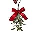 Artificial Hanging Christmas Mistletoe Decorative Ornament Bouquet for Holiday Home Decor, Kissing Ball, Kiss Me Under, Christmas Party Decorations, Hostess Gift, Stocking Stuffer, Handmade, 5"