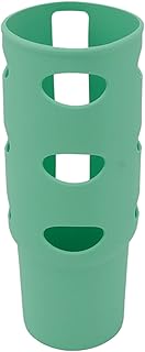 Qukaim Funda protectora para vasos, funda protectora de silicona, antideslizante, para vasos de 850.5 g, diseño desmontable, color verde