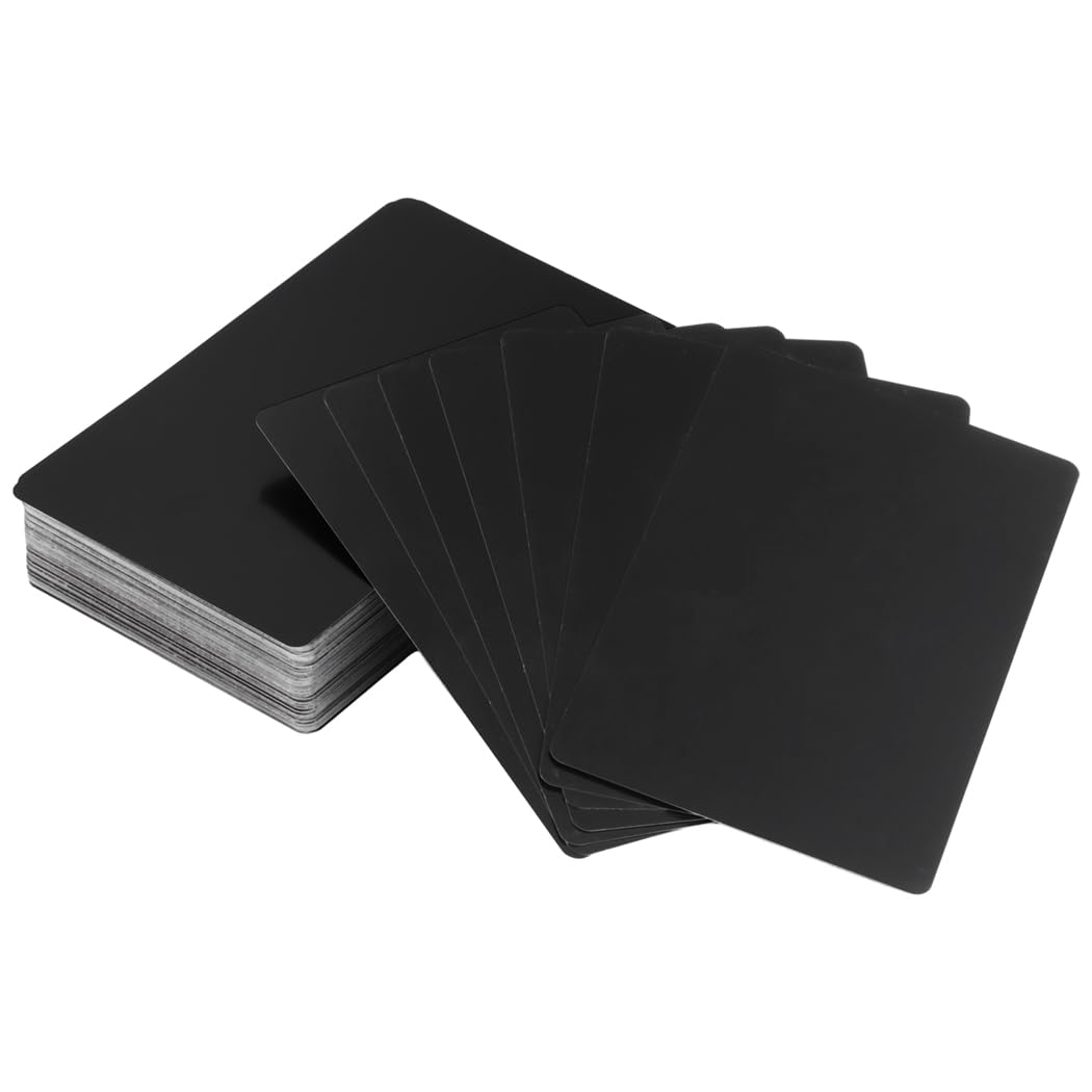 Cartes de visite vierges en métal 8,6x5,6cm aluminium pour gravure