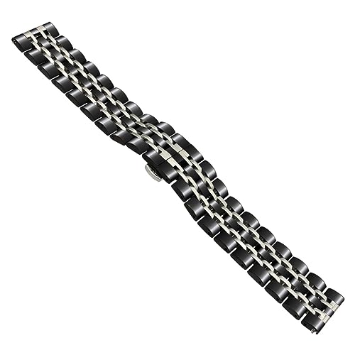 Bracelet de montre acier inoxydable noir, accessoire de remplacement chic - 7