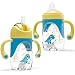 Vaso Bebe 2-en-1 Vaso Antiderrame Bebe con Boquilla y Pajita, Vaso Aprendizaje Bebe con Asas para Facilitar la Sujeción, Taza para Sorber para Bebes 6 12 meses, 240ml (Un Vaso con Boquilla y Pajita)