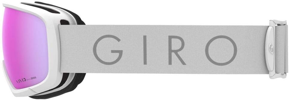 Giro Ringo Ski Goggles - Snowboard Goggles for Men, Women & Youth - White Core Light Strap with Vivid Pink Lens