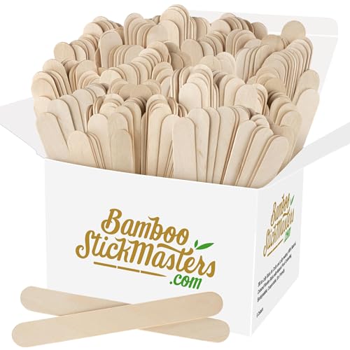 Bamboo Stick Masters Jumbo Lolly 300 Giant Wooden Lollipop Natural Wood Art and Crafts Plant Labels Popsicle