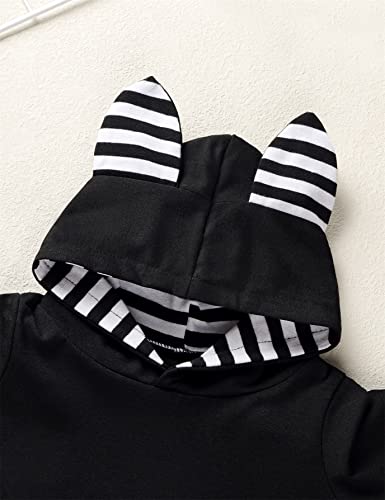 Jutongda JUTONGDA015 Newborn Baby Boys Girls Halloween Cosplay Bat Costume Hooded Romper Jumpsuit My First Halloween Infant Boy One-Piece Hooded Romper Playsuit Clothes thumb #2