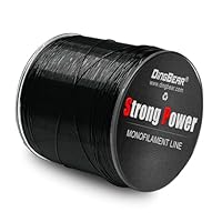 Dingbear Schwarz Nylon-Angelschnur Monofile Nylon-Angelschnur mit starker Spannung(200m/10# 35LB/0.52mm)