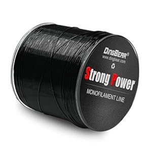 Dingbear Schwarz Nylon-Angelschnur Monofile Nylon-Angelschnur mit starker Spannung(1000m/3.5# 12LB/0.30mm)