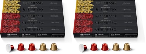 Image of Nespresso Capsules Original Line, Variety Pack, Napoli and Venezia Espresso Coffee, 50 Count Espresso Coffee Pods (Pack of 2)