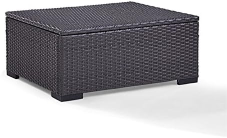 Ergode Biscayne Ottoman | Stylish Design | Durable Construction | UV Resistant Wicker | Customize Your Space | Easy Assembly | Perfect for Outdoor Entertainment