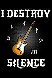 Photo Gallery i destroy silence: electric guitar journal (notebook, diary) for guitarists | 120 lined pages to write in Photo Gallery i destroy silence: electric guitar journal (notebook, diary) for guitarists | 120 lined pages to write in