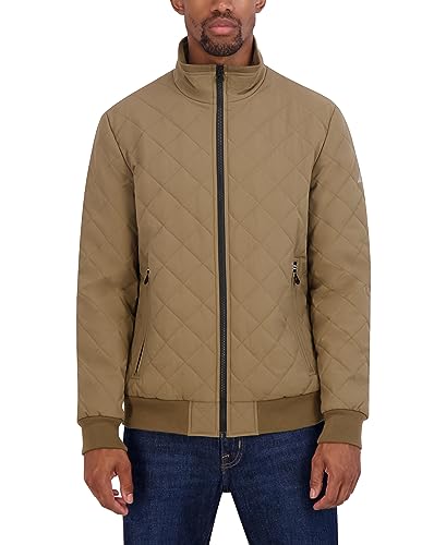 Nautica Men's Lightweight Quilted Bomber Jacket – Mechanical Stretch Wind & Water-Resistant