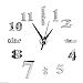 TOOGOO 3D Gran Reloj de Pared Espejo Pegatina Reloj Grande Pegatina Decoracion para el Hogar Regalo Unico DIY Plateado