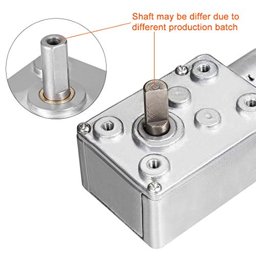 Uxcell Dc 6V 30Rpm Worm Gear Motor 6Mm Female Shaft High Torque Turbine Reducer #TOP4