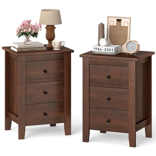 Giantex Nightstands Drawers Wood