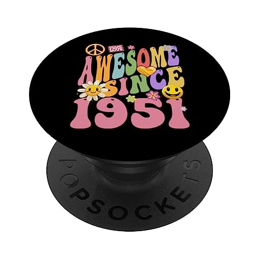 1951 Cumpleaños Retro Hippie Impresionante Desde 1951 PopSockets PopGrip Intercambiable