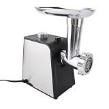 CHEOTIME Stainless Steel Electric Meat Grinder, With Stainless Steel Blades And Sausage Maker Heavy Duty Strong Suction Base Suitable For Sausages Burger Patties Mincemeat Suitable For All Meats