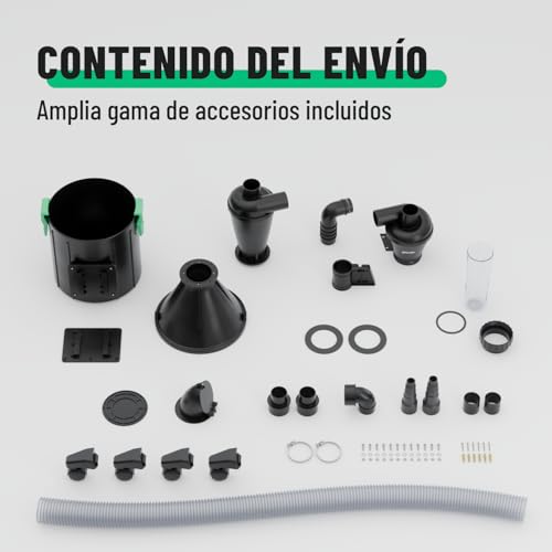 Miniatura 7 de Greate Separatore Ciclonico De 2 Etapas Con Depósito De 17 L - Ciclone Separatore Para Taller, Móvil O Fija - Ciclone Separatore Per Legno - Dust Commander - Aspiratore Ciclonico