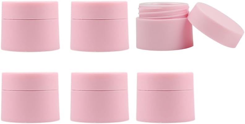 50ml Plastic Containers with Lids Storage Makeup Products Jars Frosted Travel Refillable Plastic Leakproof Cosmetic Containers(Pack of 20,Pink)