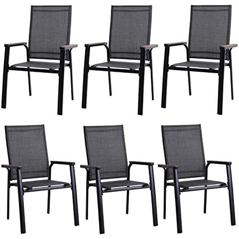 PHI VILLA Patio Dining Chairs Set of 6 Cover