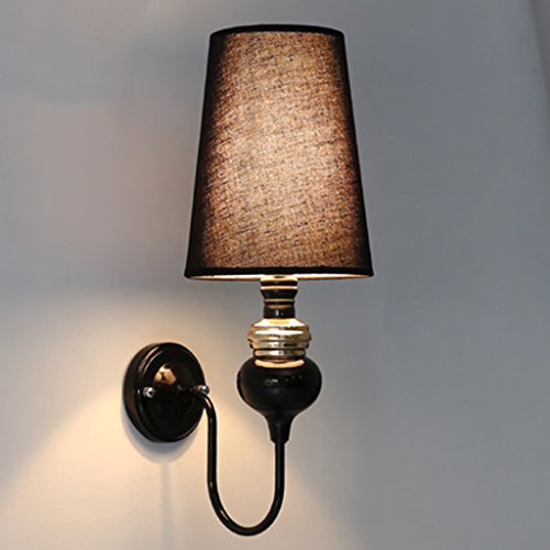 Preisvergleich Produktbild Wandleuchte Kreative Mode Wandleuchte Einfache moderne Wandleuchte am Bett Eingangshalle Korridor (Color : Black)