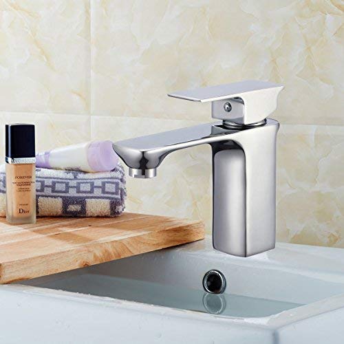 Modern Single Handle Brass with Chrome Finish Kitchen Basin Sink Faucet (D-81H36-CHR-007)