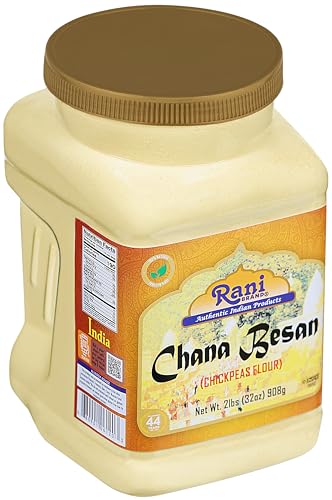 Rani Chana Besan (Chickpeas Flour, Gram) 32oz (2lbs) 908g PET Jar ~ All Natural | Vegan | Gluten Friendly | NON-GMO | Kosher | Indian Origin