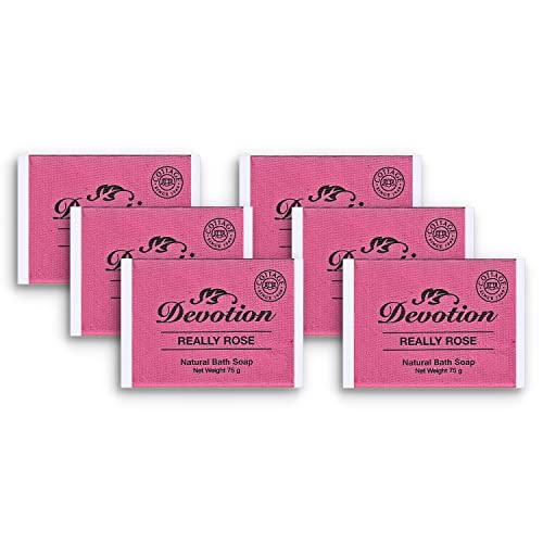 Image of Devotion | REALLY ROSE Natural Bath Soap | Pack of 6 | 75g | Natural, Moisturizing & Nourishing for Soft Skin