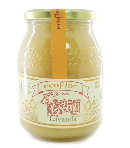 Miel de Lavanda. Miel pura de Abeja Española, 100% Natural. Gusto fresco y ligeramente ácido. Miel artesana de cosecha propia en zona de Cantabria, España. Miel de abeja pura. Gourmet.