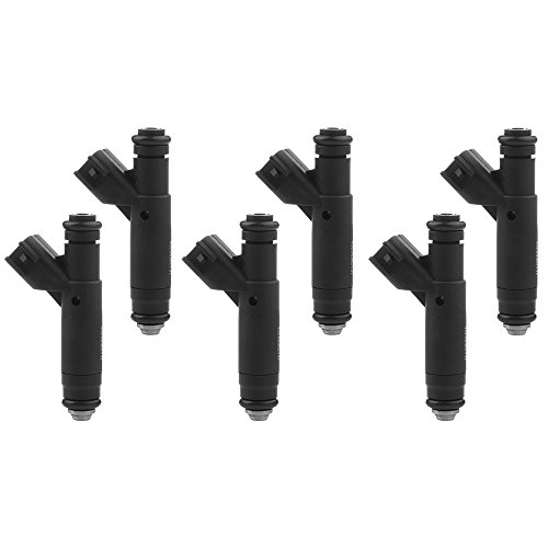 ECCPP For Ford Fuel Injectors 6pcs High Performance Black 4 Hole Fuel Injector Kits 1F1Z9F593DA 4F2Z9F593AA fit for 2001-2005 for Taurus for Mercury Sable 3.0 V6,2001-2003 for Ranger for Mazda B3000