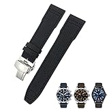  Cinturino in nylon blu da 20 mm 21 mm adatto per IWC Portofino Big Pilot IW3293 Mark 18 Tissot TAG Heuer seiko in pelle nylon cinturino