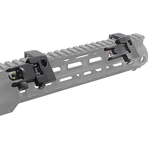 HWZ 45 Degree Flip Up Offset Fiber Optics Sights Front Rear Red Green Fiber Sights of Hunting Gun Accessories With adjustment tools - Image 9