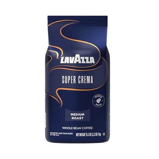 Lavazza Super Crema Whole Bean Coffee Blend, light-Medium Espresso Roast, 2.2 Pound (Pack of 1) ,Premium Quality, Aromatic, Mild and creamy