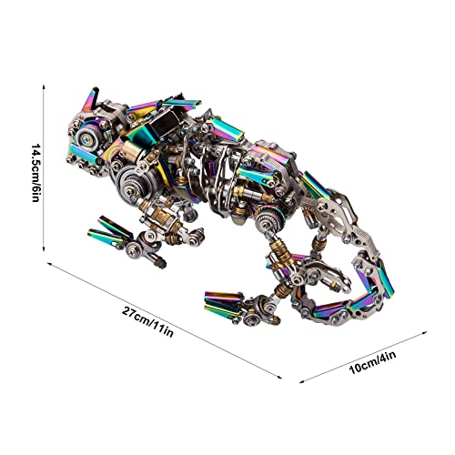 Puzzle in metallo 3D modello camaleonte, modello lucertola meccanica,puzzle in metallo steampunk per adulti