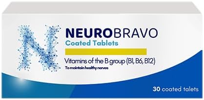 Neurobravo Vitamin B1, B6, B12 Tablets for Nerve Health, Nerve Pain, Numbness, Muscle Stiffness, Muscle Cramp, Impaired Sensation