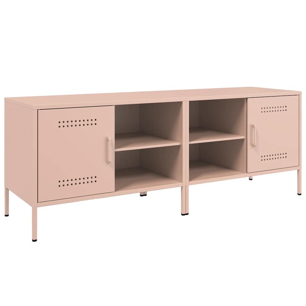 Vidaxl (Pink, 2 Pcs) Tv Cabinet Tv Stand Tv Unit Entertainment Centre Media Unit Pink Steel
