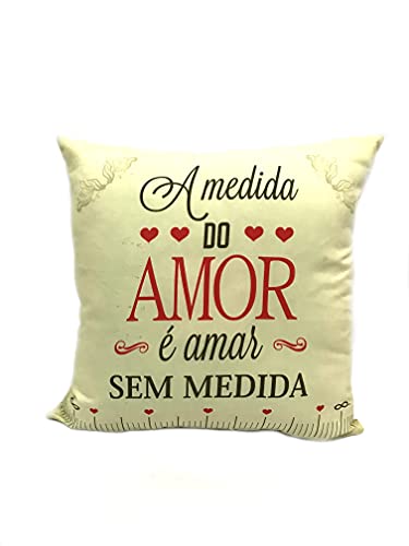 Kit Almofada Caneca e Chaveiro Medida do Amor Te Amo Namorados