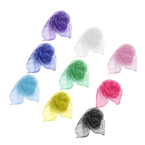 20 Velos cuadrados de nailon para baile infantil en colores aleatorios