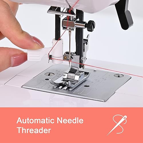 Poolin Mechanical Sewing Machine - 108 Stitches Applications With Instruction Manual, Quick Start Guide & Secial Medio Video Tutorials, Include Accessories, Eoc990 #TOP2