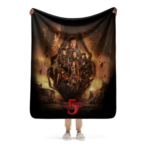 Stranger Things x Kyle Lambert Premium Sherpa Blanket Season 5 Finale Art - Officially Licensed