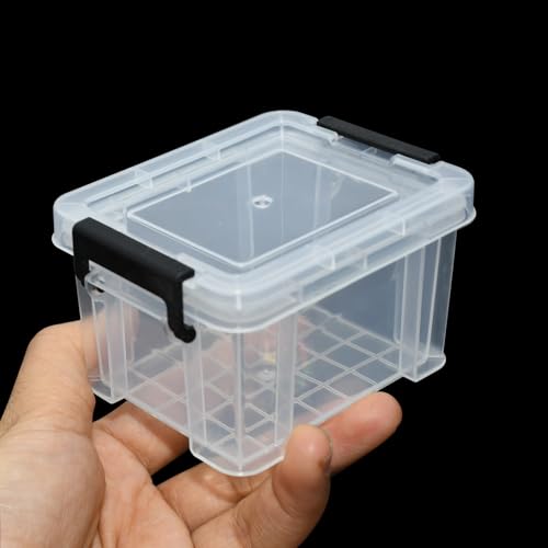 Image of 8 Packs Small Plastic Containers with Lids, Stackable Bead Organizers, Clear Mini Storage Box, Transparent Arts Crafts Storage Boxes for Small Craft Items Jewelry Beads(L3.4 inchx W2.5 inchx H2 inch)