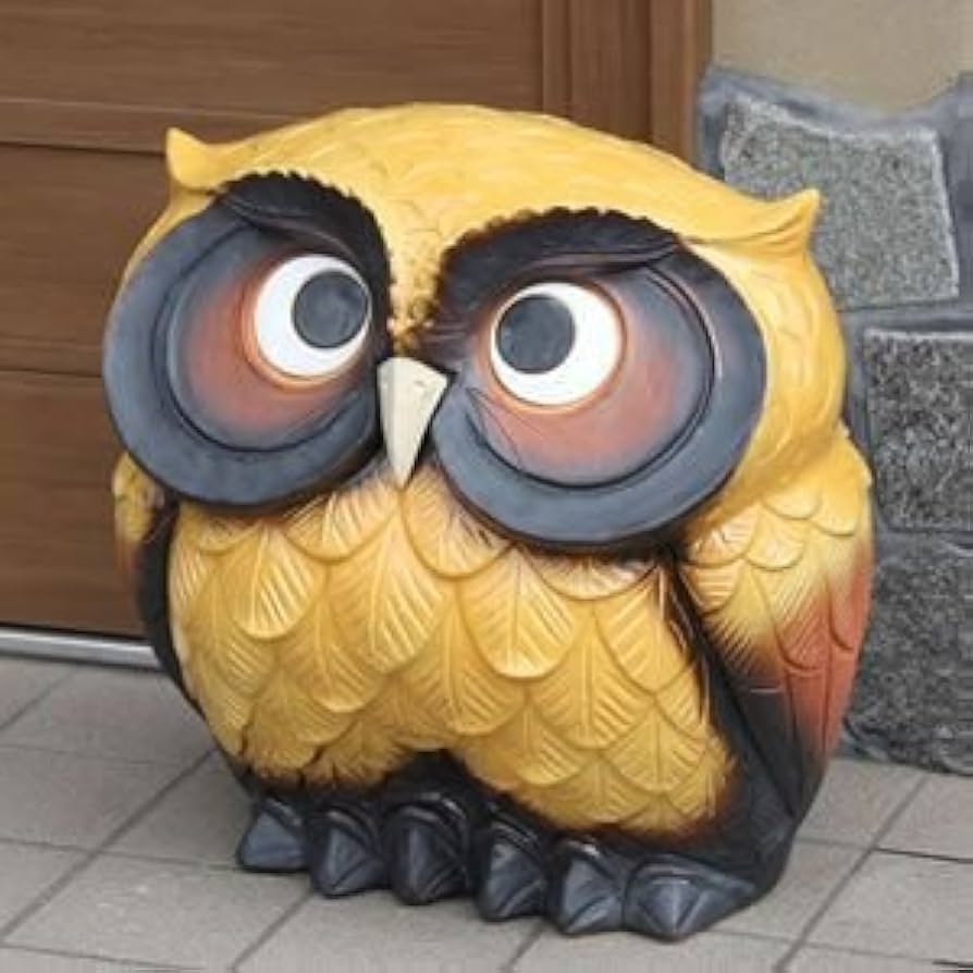 Amazon.co.jp: 信楽焼 福多郎(15号, 黄色)【fu-0108】 ふくろう 梟 Amazon.co.jp: 信楽焼 福多郎(15号, 黄色)【fu-0108】 ふくろう 梟