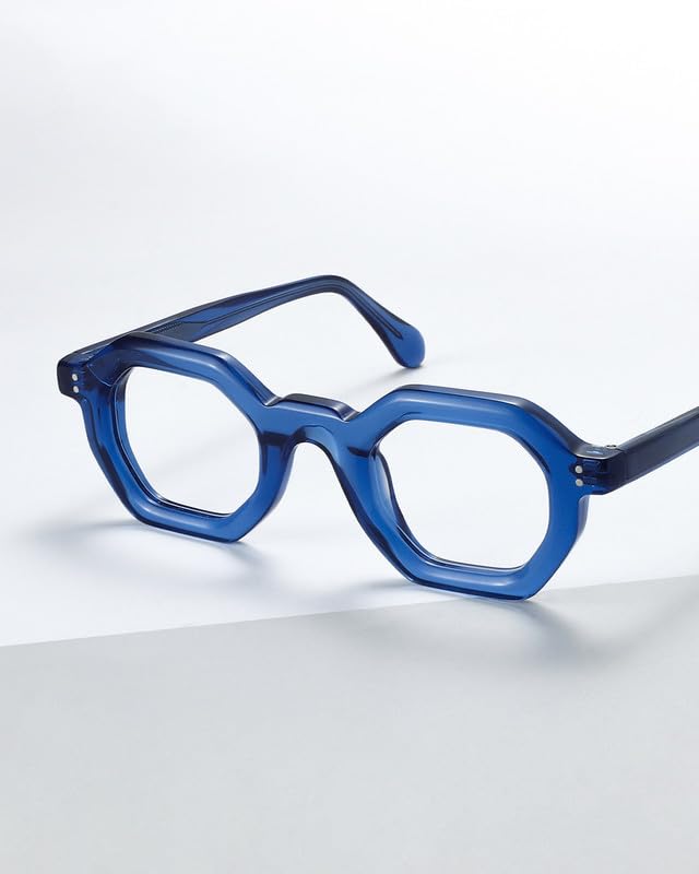 Image of Blue Light Blocking Glasses - Anti Glare & Eyestrain, 99% Filter, Lightweight Acetate Frame for Gaming /Office /Reading