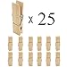 EasyBravo 25Pcs Pinzas para Tender la Ropa Naturales Grandes, 7,2 cm de...