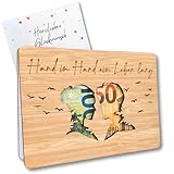 Geldgeschenk Hochzeit Brautpaar | Holz Hochzeitskarte mit Umschlag | Hochzeitsgeschenke für Brautpaar | Bambus Hochzeitsgeschenk | Geld schön verpackt für das Brautpaar | Geschenk Hochzeit