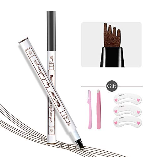 Eyebrow Tattoo Pen,Microblading Eyebrow Pen Microblade Eyebrow Pencil Waterproof & Smudge-Proof With Four