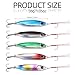 Tripquips Saltwater Jigs Fishing Lures with Ultra-Sharp Hooks, Saltwater Spoon Lure for Tuna Salmon Grouper, Sea Fishing Jigging Lure, Trolling Spoon for Bass Fishing-30g-5PCS