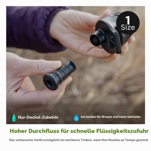 Klean Kanteen Unisex – Erwachsene Classic Flasche, Kunststoff, Black, One Size – Ansicht 4