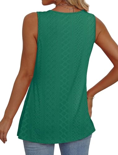 Image of OFEEFAN Womens Tank Tops 2025 Flowy Peplum Tops for Women Dressy Sleeveless V Neck Babydoll Tank Tops